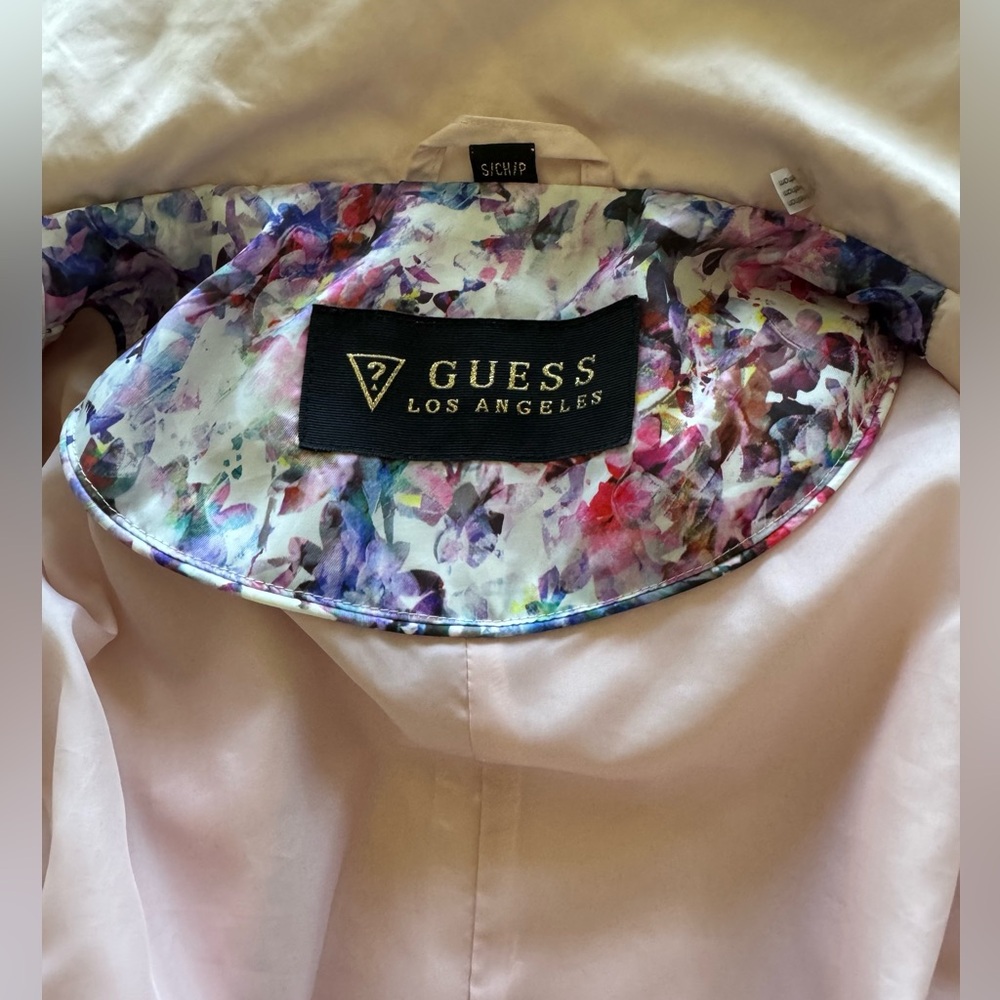 Guess Jacket Utility Anorak Rain Coat Pink Women’s Small - Picture 7 of 16